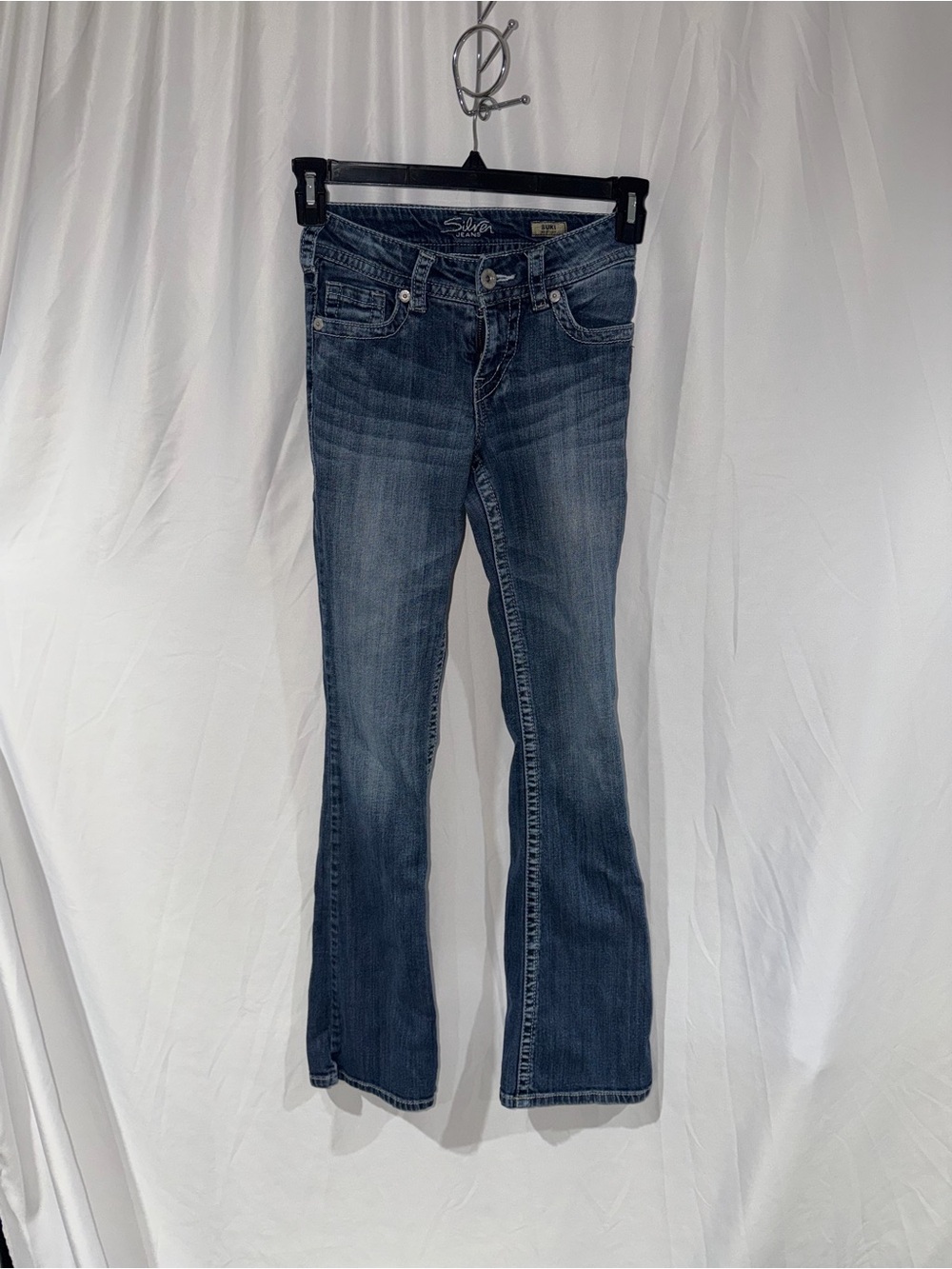 Silver Jeans Suki Bootcut Low Rise Dark Wash Denim
